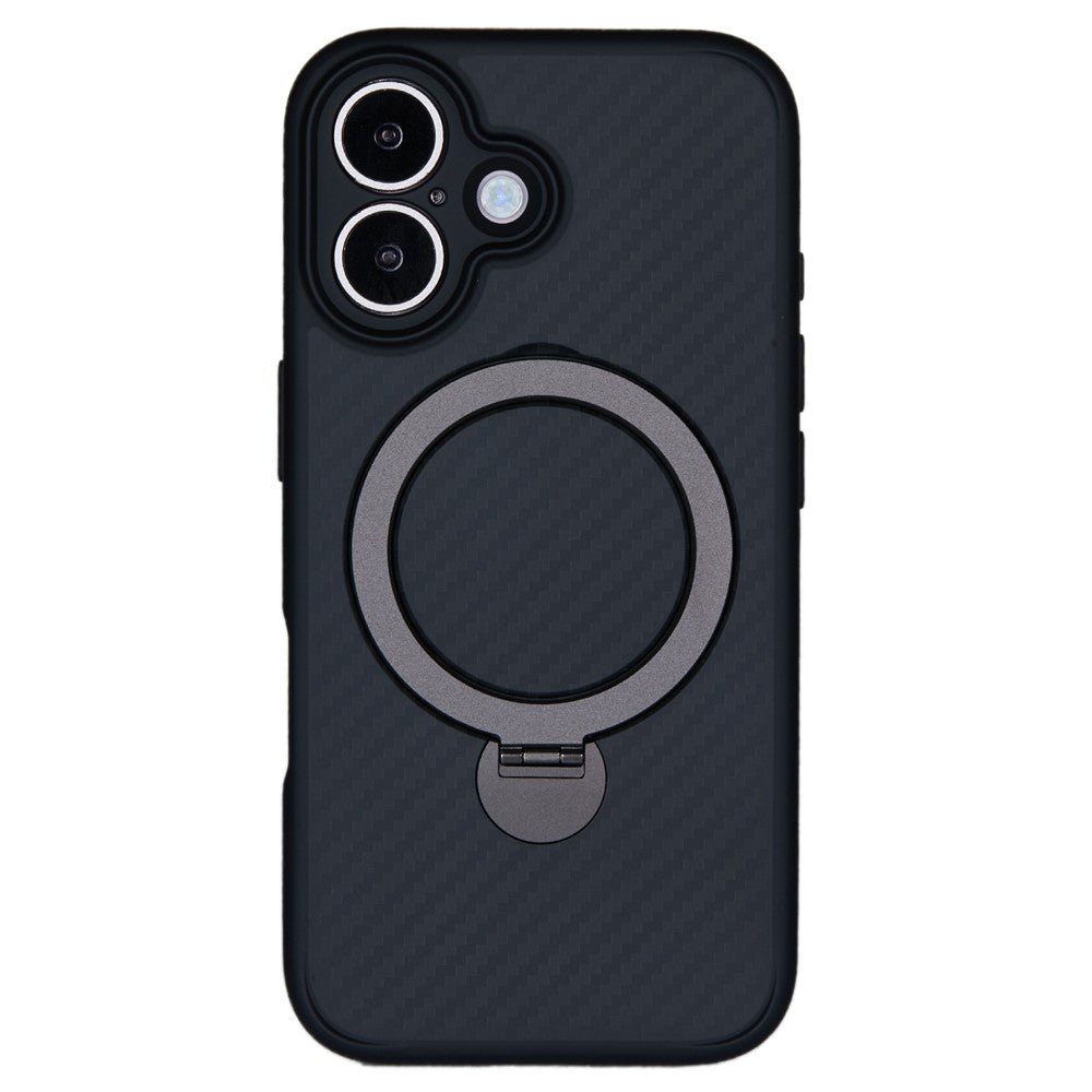 MagSafe-skal med kolfibermönster och stativ iPhone 16 Plus As Shown