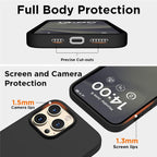 MagSafe-silikonskal med dubbla skärmskydd iPhone 15 Pro Max Vit