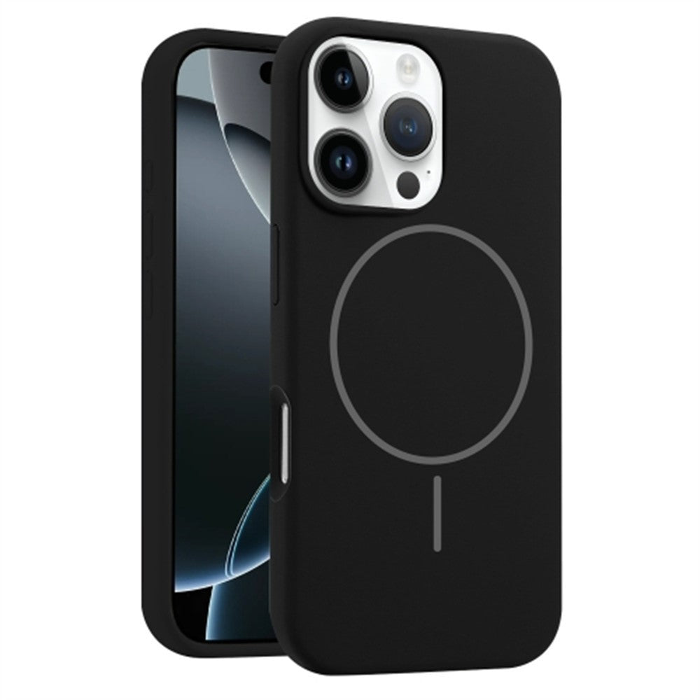 MagSafe-skal i flytande silikon med mjuk yta iPhone 15 Pro Beige