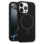 MagSafe-skal i flytande silikon med mjuk yta iPhone 15 Pro Beige