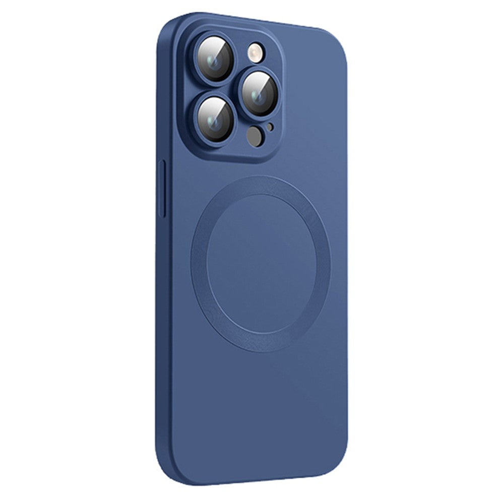 MagSafe-silikonskal med linsskydd i härdat glas-iPhone-2 Form