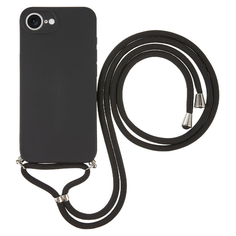 Stöttåligt TPU-skal med axelrem iPhone 16e Svart