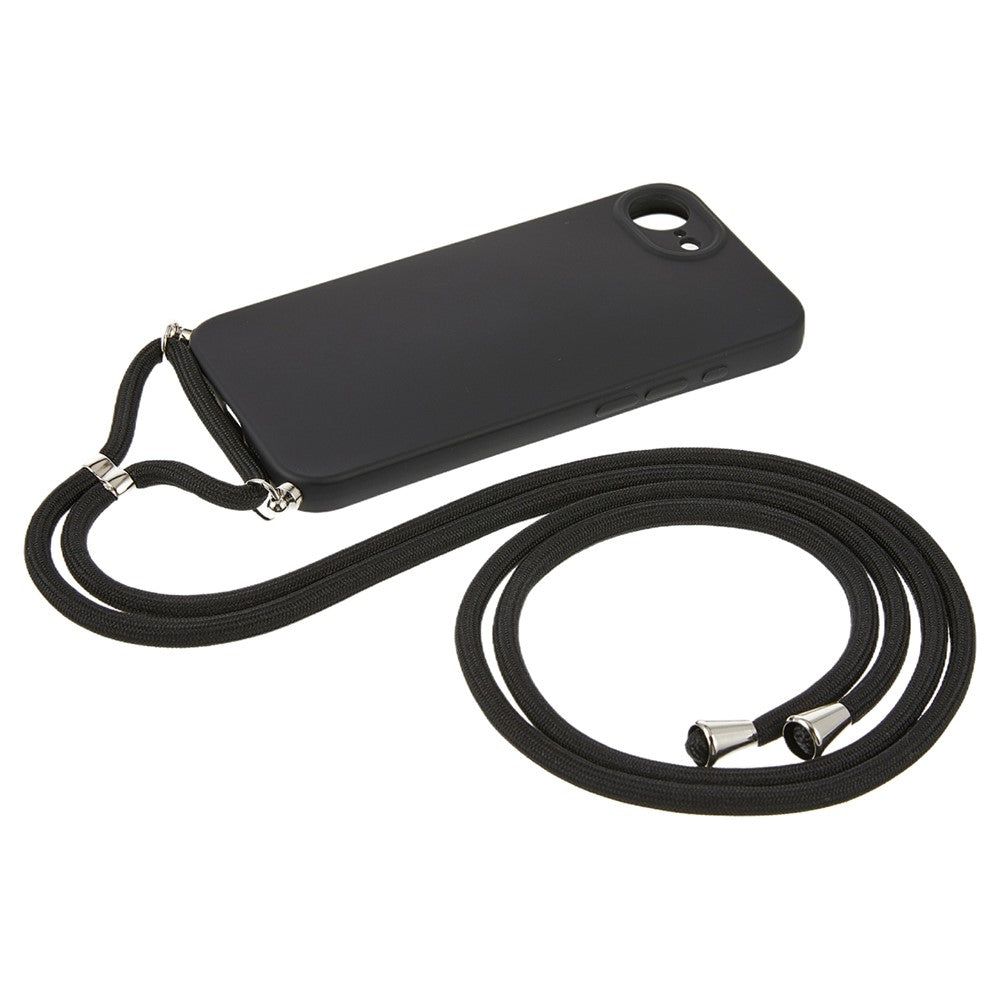 Stöttåligt TPU-skal med axelrem iPhone 16e Lavendelgrå