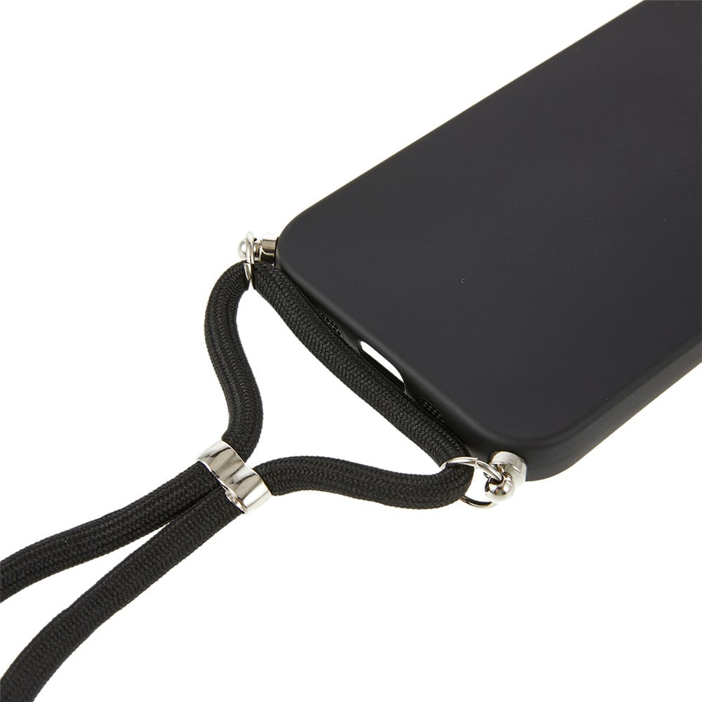 Stöttåligt TPU-skal med axelrem iPhone 16e Mörkröd