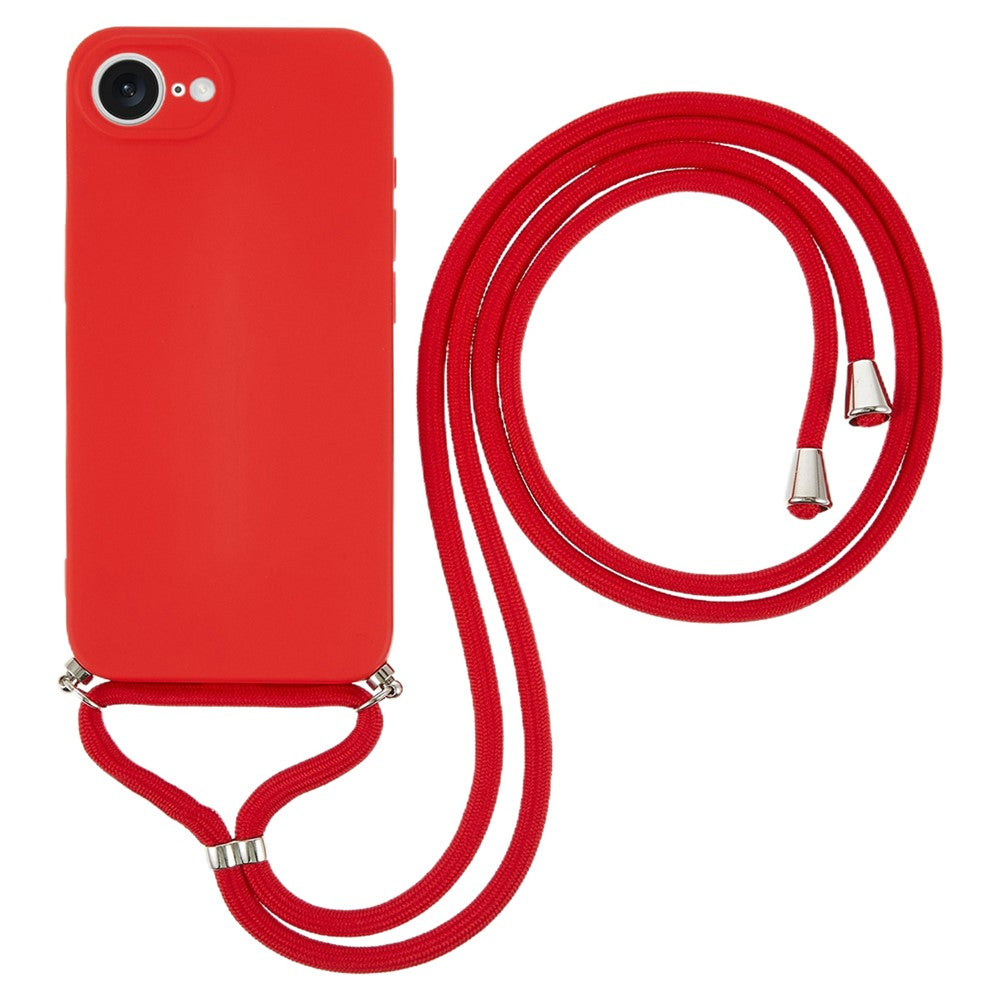 Stöttåligt TPU-skal med axelrem iPhone 16e Babyblå