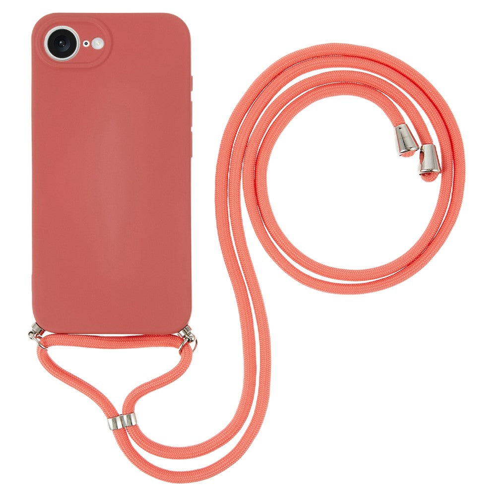 Stöttåligt TPU-skal med axelrem iPhone 16e Matchagrön