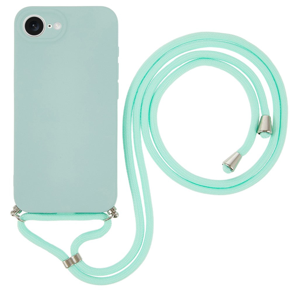 Stöttåligt TPU-skal med axelrem iPhone 16e Safirblå