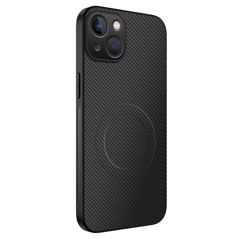 MagSafe-skal med kolfibermönster iPhone 15 Svart