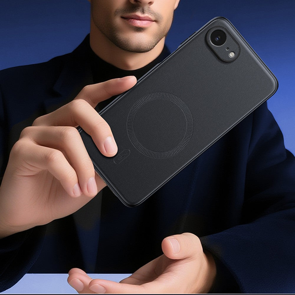 MagSafe-skal med läderfinish iPhone 16e Brun