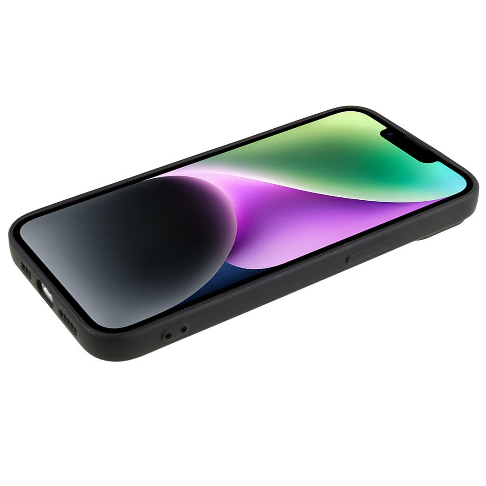 Silikonskal med mjuk insida i färgglad design iPhone 15 Rosa