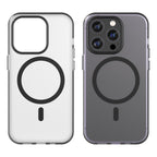 Magnetiskt matt MagSafe-skal med transparent baksida iPhone 14 Pro Max Vit