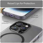 Magnetiskt matt MagSafe-skal med transparent baksida iPhone 14 Pro Max Blå