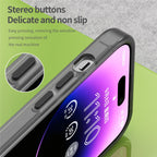 Magnetiskt matt MagSafe-skal med transparent baksida iPhone 14 Pro Max Rosa