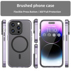 Magnetiskt matt MagSafe-skal med transparent baksida iPhone 14 Pro Max Orange