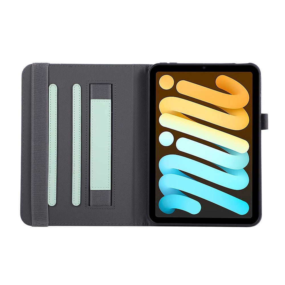 Läderfodral med handrem och vikbart stativ iPad mini Svart