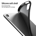 Tri-fold fodral i läder och TPU iPad Matchagrön