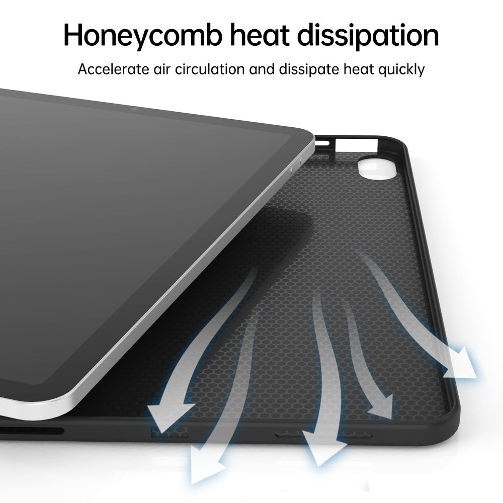 Tri-fold fodral i läder och TPU iPad Lavendelgrå