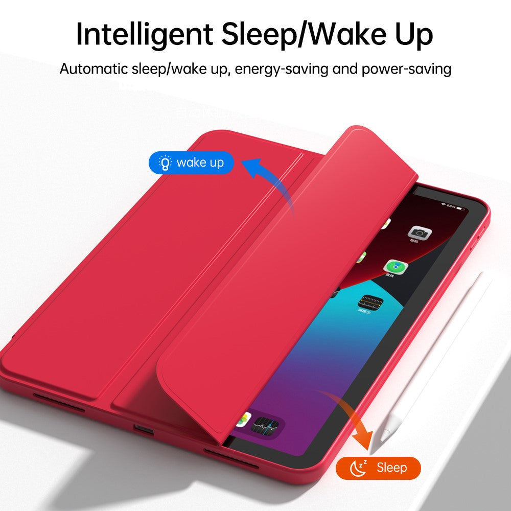 Tri-fold fodral i läder och TPU iPad Grön