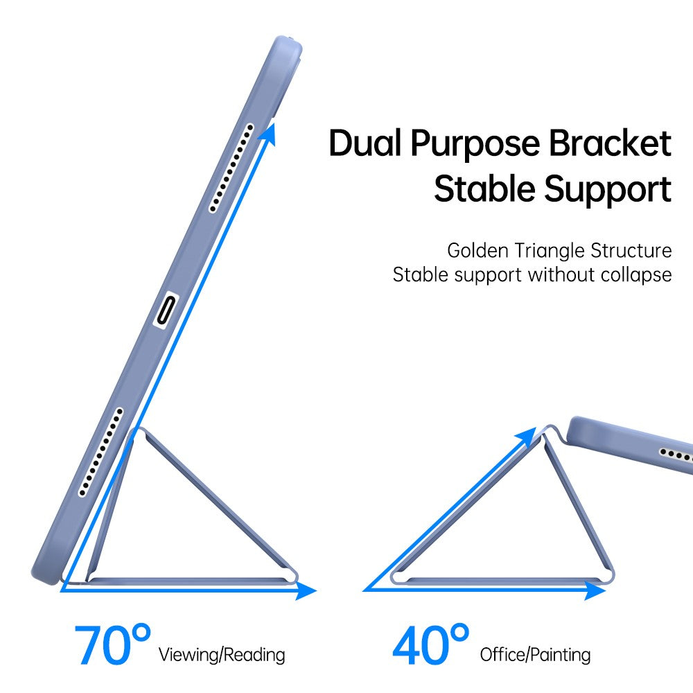 Tri-fold fodral i läder och TPU iPad Guld
