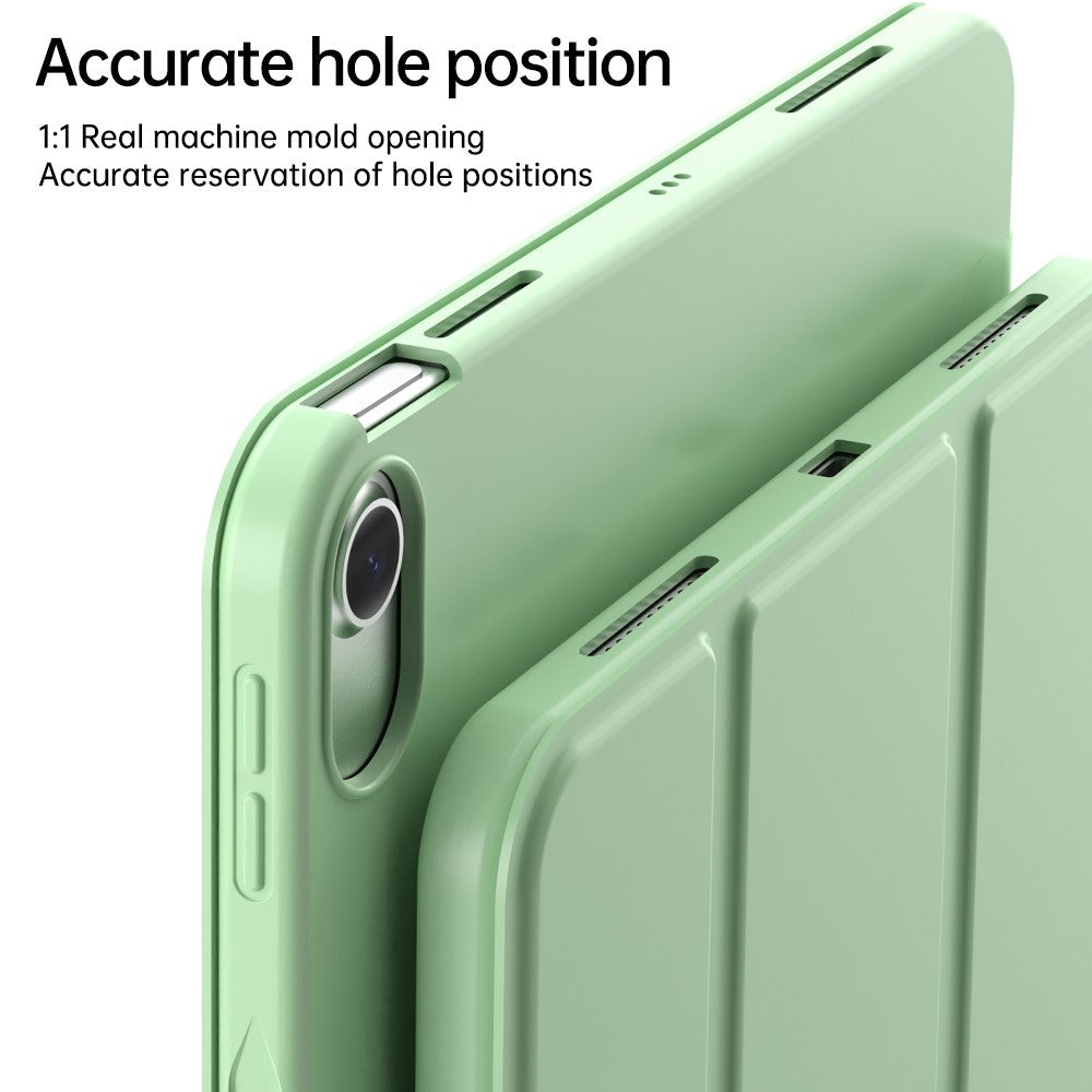 Tri-fold fodral i läder och TPU iPad Roséguld