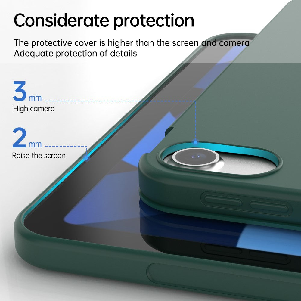 Tri-fold fodral i läder och TPU iPad Mörkblå