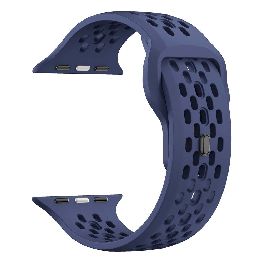 Silikonarmband med håldesign Apple Watch SE 40 mm, Apple Watch Series 1 38 mm, Apple Watch Series 10 42 mm, Apple Watch Series 11 42 mm, Apple Watch Series 2 38 mm, Apple Watch Series 3 38 mm, Apple Watch Series 4 40 mm, Apple Watch Series 5 40 mm, Apple Watch Series 6 40 mm, Apple Watch Series 7 41 mm, Apple Watch Series 8 41 mm, Apple Watch Series 9 41 mm Stjärnljus