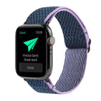 Vågmönstrat nylonarmband med justerbar rem Apple Watch SE 40 mm, Apple Watch Series 1 38 mm, Apple Watch Series 10 42 mm, Apple Watch Series 11 42 mm, Apple Watch Series 2 38 mm, Apple Watch Series 3 38 mm, Apple Watch Series 4 40 mm, Apple Watch Series 5 40 mm, Apple Watch Series 6 40 mm, Apple Watch Series 7 41 mm, Apple Watch Series 8 41 mm Turkosgrön
