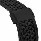 Andningsbart vävt nylonarmband Apple Watch SE 44 mm, Apple Watch Series 1 42 mm, Apple Watch Series 10 46 mm, Apple Watch Series 11 46 mm, Apple Watch Series 2 42 mm, Apple Watch Series 3 42 mm, Apple Watch Series 4 44 mm, Apple Watch Series 5 44 mm, Apple Watch Series 6 44 mm, Apple Watch Series 7 45 mm, Apple Watch Series 8 45 mm, Apple Watch Series 9 45 mm, Apple Watch Ultra 2 49 mm, Apple Watch Ultra 3 49 mm Rosa