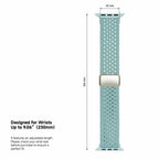 Andningsbart vävt nylonarmband Apple Watch SE 44 mm, Apple Watch Series 1 42 mm, Apple Watch Series 10 46 mm, Apple Watch Series 11 46 mm, Apple Watch Series 2 42 mm, Apple Watch Series 3 42 mm, Apple Watch Series 4 44 mm, Apple Watch Series 5 44 mm, Apple Watch Series 6 44 mm, Apple Watch Series 7 45 mm, Apple Watch Series 8 45 mm, Apple Watch Series 9 45 mm, Apple Watch Ultra 2 49 mm, Apple Watch Ultra 3 49 mm Stjärnljus