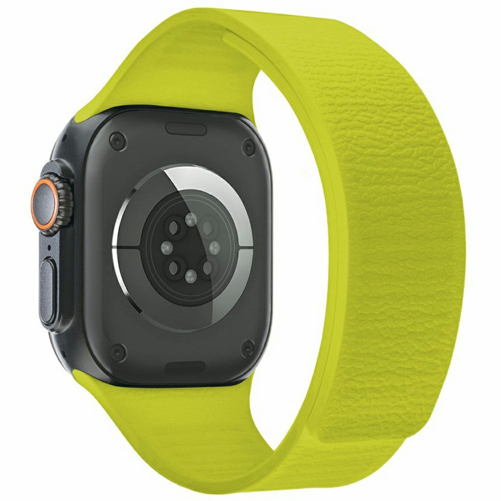 Magnetiskt silikonarmband med litchimönster Apple Watch SE 44 mm, Apple Watch Series 1 42 mm, Apple Watch Series 10 46 mm, Apple Watch Series 11 46 mm, Apple Watch Series 2 42 mm, Apple Watch Series 3 42 mm, Apple Watch Series 4 44 mm, Apple Watch Series 5 44 mm, Apple Watch Series 6 44 mm, Apple Watch Series 7 45 mm, Apple Watch Series 8 45 mm, Apple Watch Series 9 45 mm, Apple Watch Ultra 2 49 mm, Apple Watch Ultra 3 49 mm Neongrön