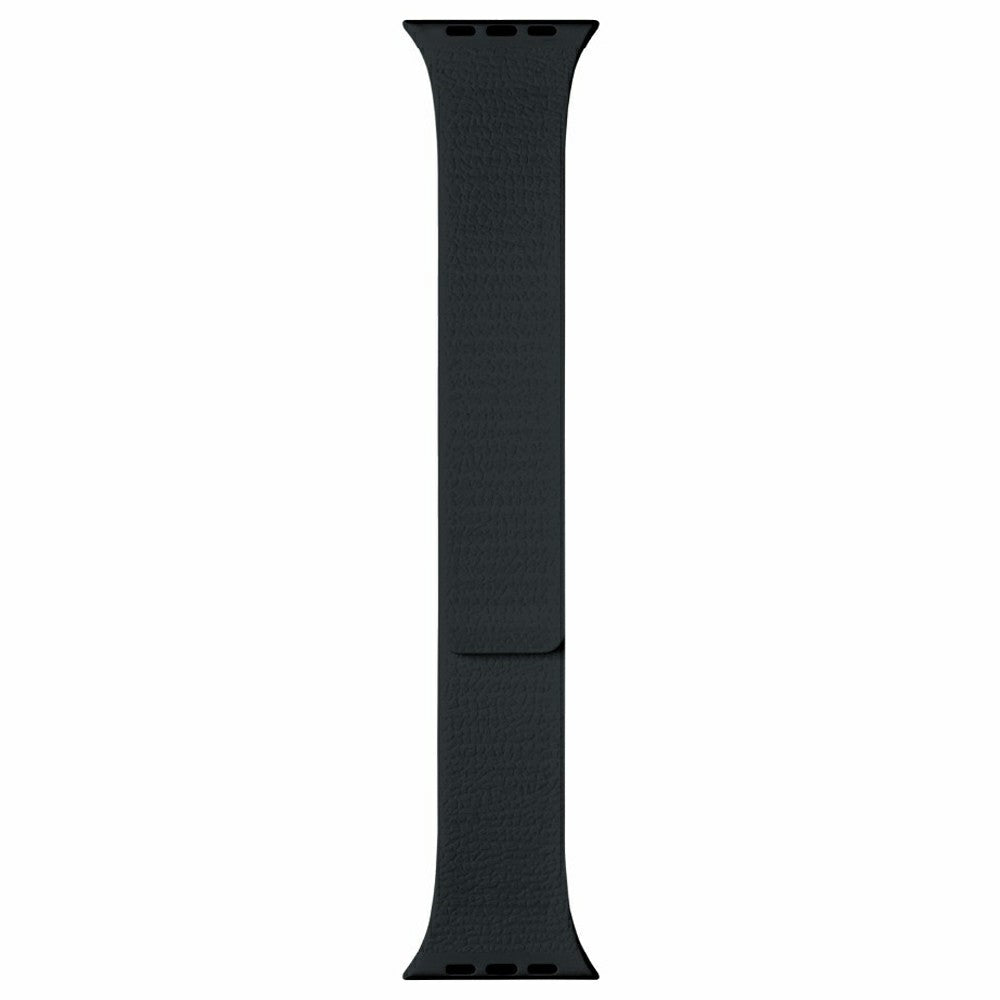 Magnetiskt silikonarmband med litchimönster Apple Watch SE 44 mm, Apple Watch Series 1 42 mm, Apple Watch Series 10 46 mm, Apple Watch Series 11 46 mm, Apple Watch Series 2 42 mm, Apple Watch Series 3 42 mm, Apple Watch Series 4 44 mm, Apple Watch Series 5 44 mm, Apple Watch Series 6 44 mm, Apple Watch Series 7 45 mm, Apple Watch Series 8 45 mm, Apple Watch Series 9 45 mm, Apple Watch Ultra 2 49 mm, Apple Watch Ultra 3 49 mm Svart