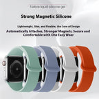 Magnetiskt silikonarmband med lyxig textur Apple Watch SE 44 mm, Apple Watch Series 1 42 mm, Apple Watch Series 10 46 mm, Apple Watch Series 11 46 mm, Apple Watch Series 2 42 mm, Apple Watch Series 3 42 mm, Apple Watch Series 4 44 mm, Apple Watch Series 5 44 mm, Apple Watch Series 6 44 mm, Apple Watch Series 7 45 mm, Apple Watch Series 8 45 mm, Apple Watch Series 9 45 mm, Apple Watch Ultra 2 49 mm, Apple Watch Ultra 3 49 mm Rosé