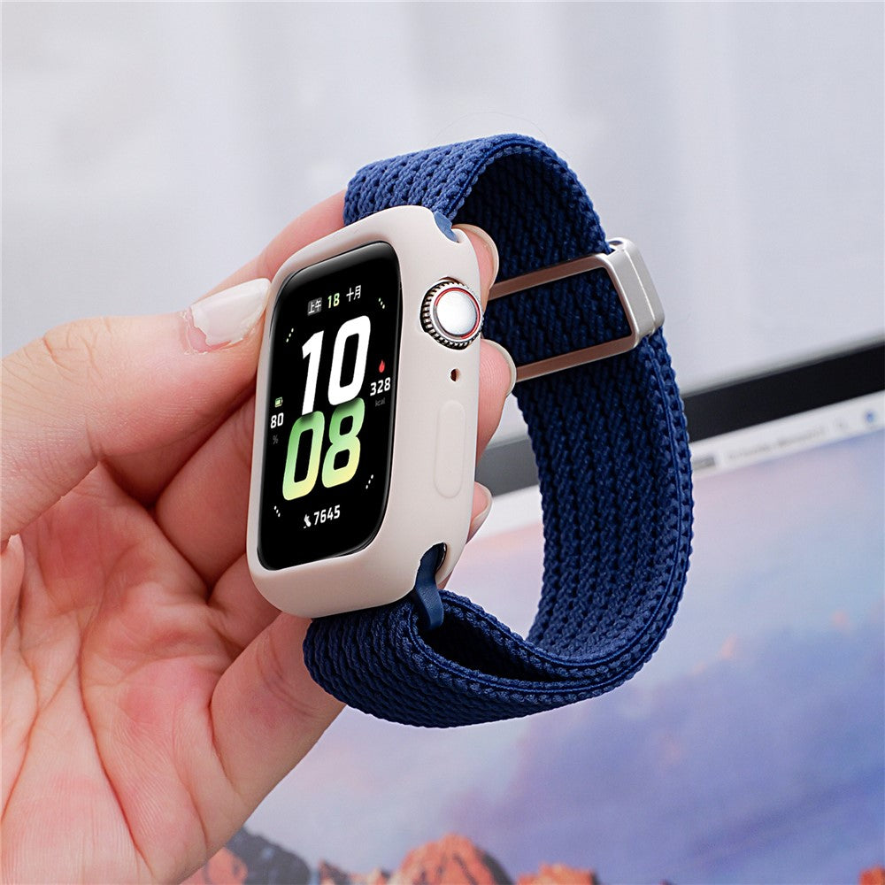 Magnetiskt nylonarmband med elastisk rem Apple Watch SE 40 mm, Apple Watch Series 1 38 mm, Apple Watch Series 10 42 mm, Apple Watch Series 11 42 mm, Apple Watch Series 2 38 mm, Apple Watch Series 3 38 mm, Apple Watch Series 4 40 mm, Apple Watch Series 5 40 mm, Apple Watch Series 6 40 mm, Apple Watch Series 7 41 mm, Apple Watch Series 8 41 mm, Apple Watch Series 9 41 mm Grå