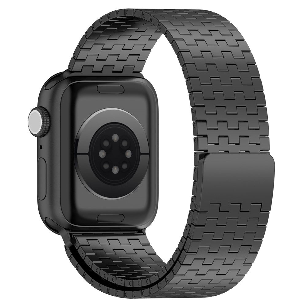 Magnetiskt stålarmband för Apple Watch Apple Watch SE 40 mm, Apple Watch Series 1 38 mm, Apple Watch Series 10 42 mm, Apple Watch Series 11 42 mm, Apple Watch Series 2 38 mm, Apple Watch Series 3 38 mm, Apple Watch Series 4 40 mm, Apple Watch Series 5 40 mm, Apple Watch Series 6 40 mm, Apple Watch Series 7 41 mm, Apple Watch Series 8 41 mm Svart