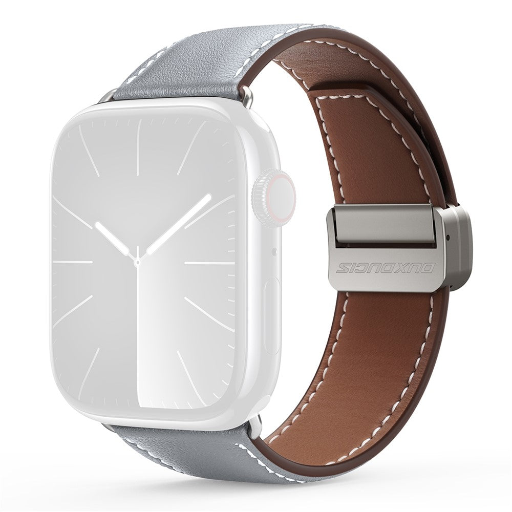 Läderarmband imed elegant finish Apple Watch SE 40 mm, Apple Watch Series 1 38 mm, Apple Watch Series 10 42 mm, Apple Watch Series 11 42 mm, Apple Watch Series 2 38 mm, Apple Watch Series 3 38 mm, Apple Watch Series 4 40 mm, Apple Watch Series 5 40 mm, Apple Watch Series 6 40 mm, Apple Watch Series 7 41 mm, Apple Watch Series 8 41 mm Brun