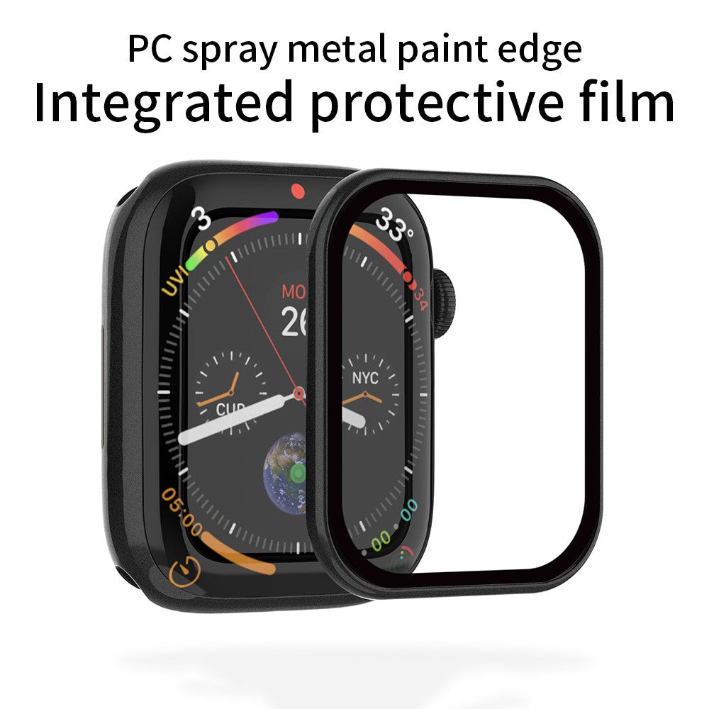 Skärmskydd i härdat glas med PC-ram Apple Watch Series 10 42 mm, Apple Watch Series 11 42 mm Silver