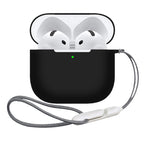 Silikonfodral med snodd och Bluetooth-skydd AirPods 4 Svart