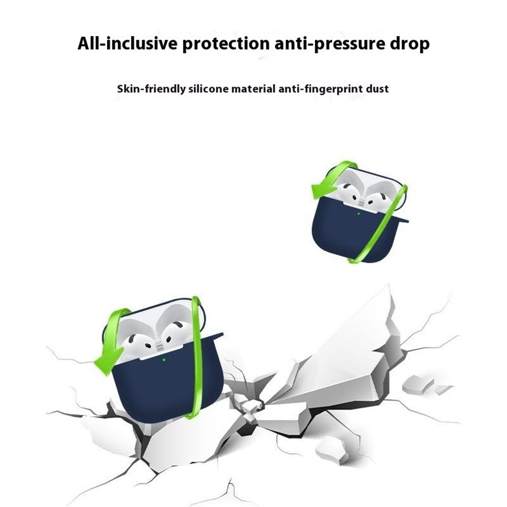 Silikonfodral med snodd och Bluetooth-skydd AirPods 4 Blå