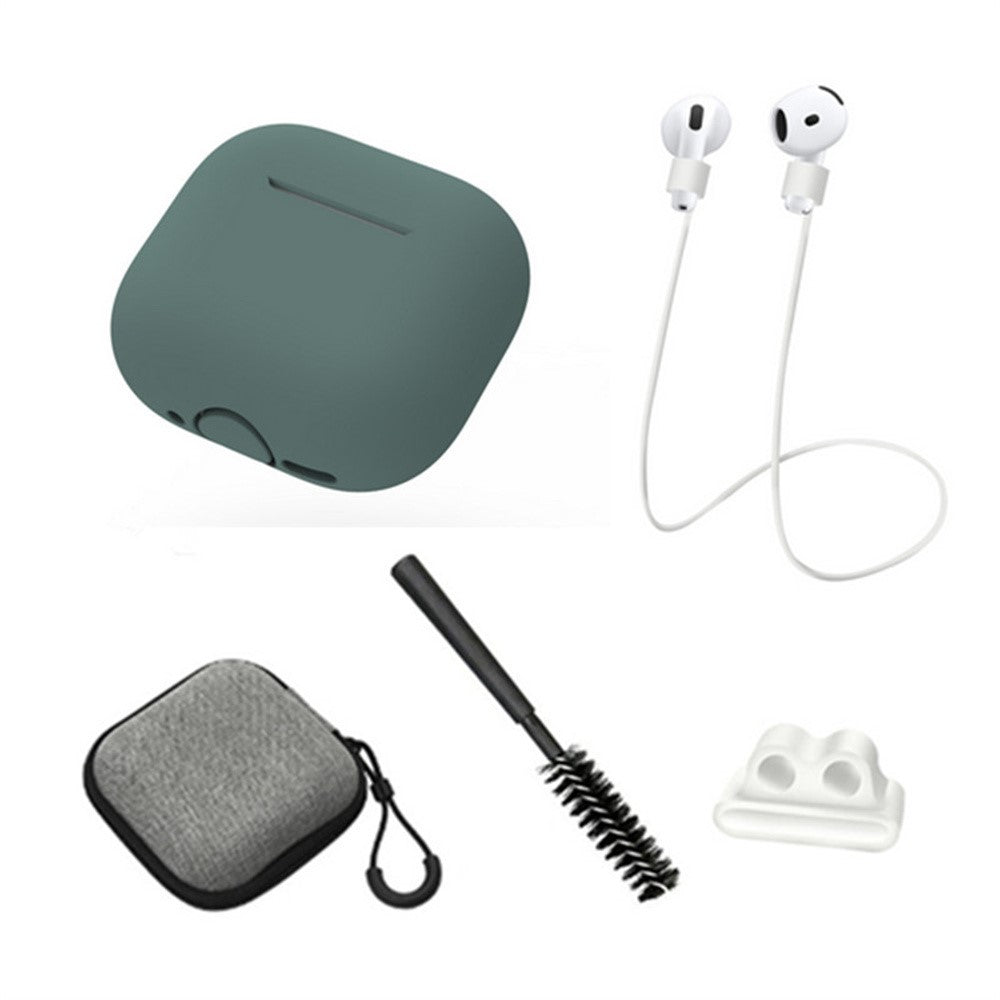 5-i-1 skyddskit med fodral, snodd och tillbehör AirPods 4 Midnattsgrön